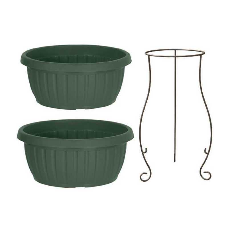 Ensemble pot ibéris 30 cm + 36 cm +Support métallique double - Patrol