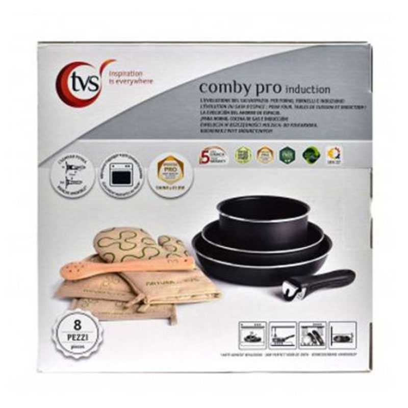 Batterie De Cuisine - Combi Pro Induction Set 8P Induction - Tvs + Couvercle 18cm