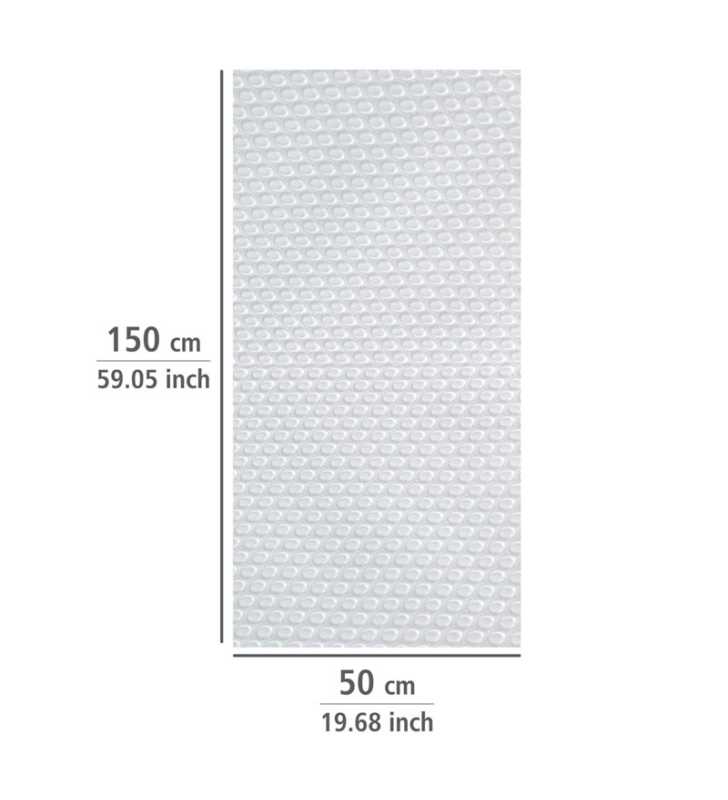 Tapis anti-dérapant 150x50cm blanc boucle - WENKO