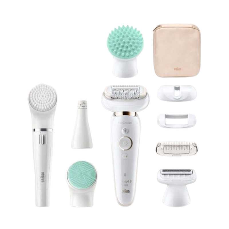 Épilateur Silk-Épil 9 Beauty Set Avec Technologie Wet & Dry Et 8 Accessoires Dont Facespa BRAUN