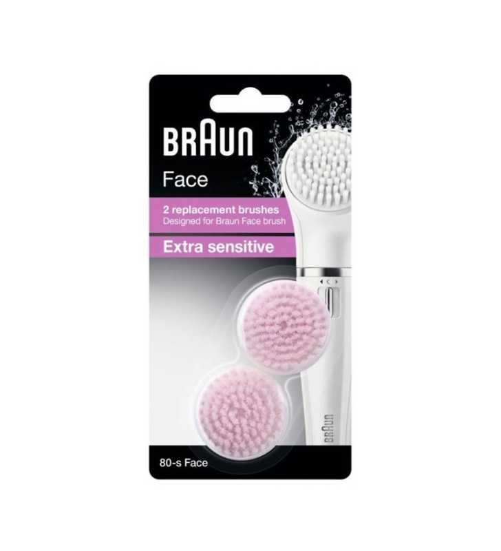 2 Brosses De Remplacement Extra Sensitive Pour BRAUN Face BRAUN