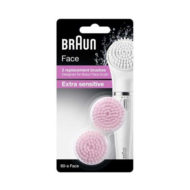 2 Brosses De Remplacement Extra Sensitive Pour BRAUN Face BRAUN