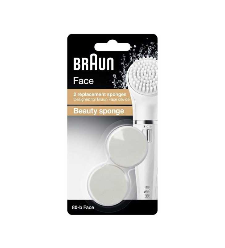 2 Brosses De Remplacement Beauty Sponge Pour BRAUN Face BRAUN