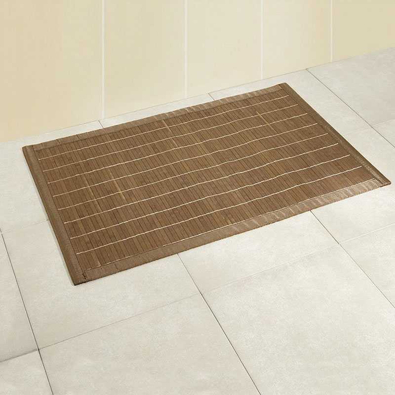 Tapis de bain Bambou 50x80 marron foncé - WENKO