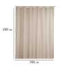 Rideau de douche 180x200 beige antimois - WENKO