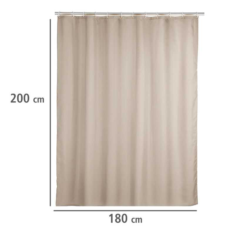 Rideau de douche 180x200 beige antimois - WENKO