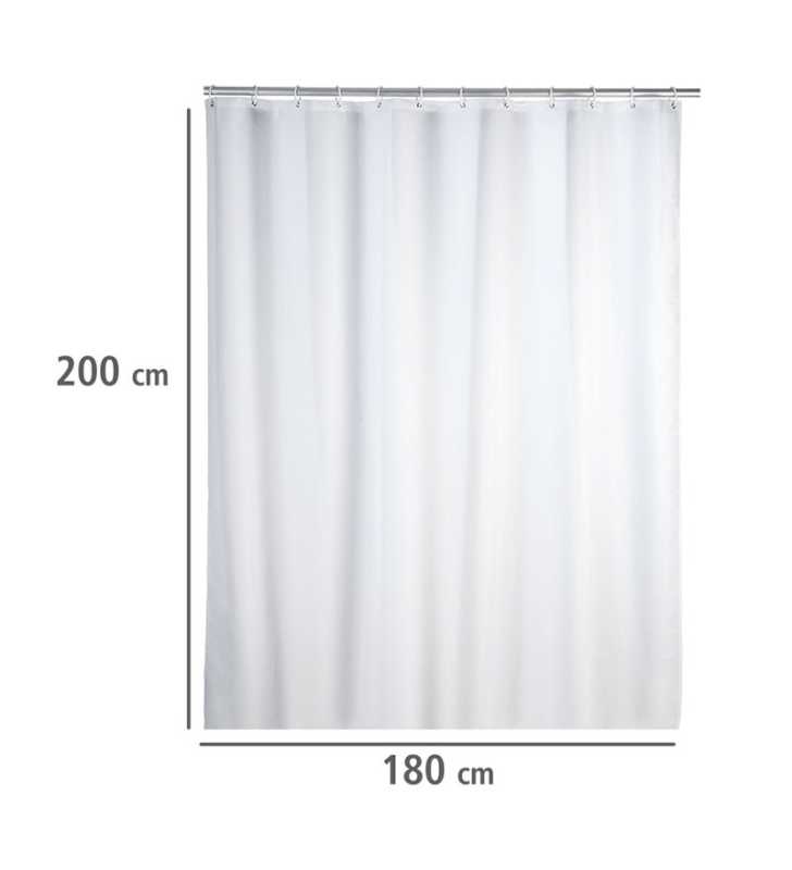 Rideau de douche 180x200 blanc anti mois - WENKO