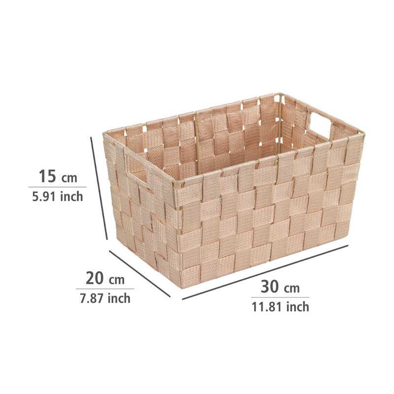 Corbeille SDB Adria S beige Plastique - 30x20x15 cm - WENKO