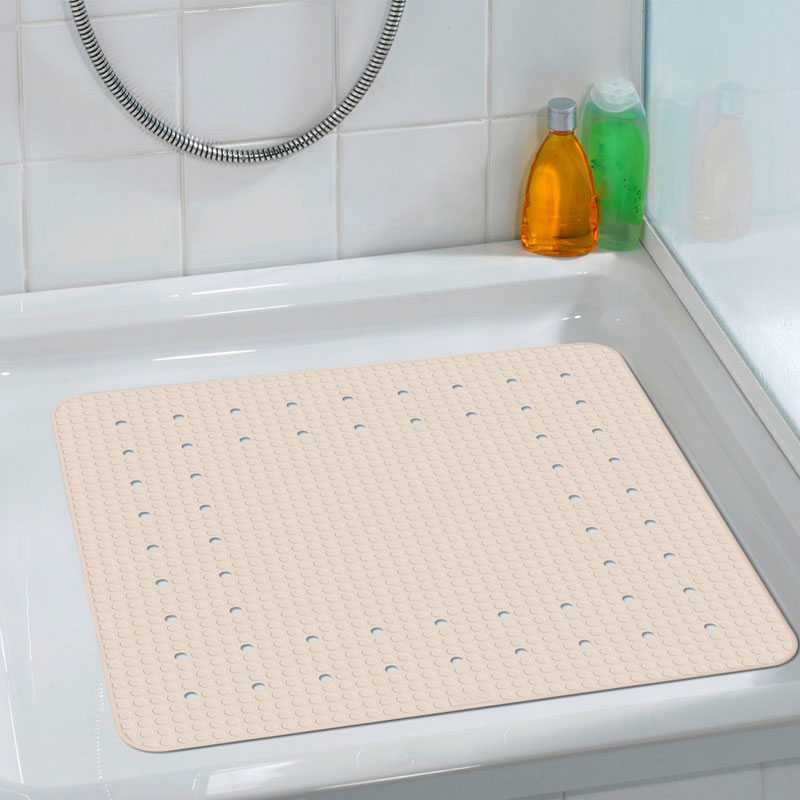 Tapis de douche Mirasol beige 54x54 cm - WENKO