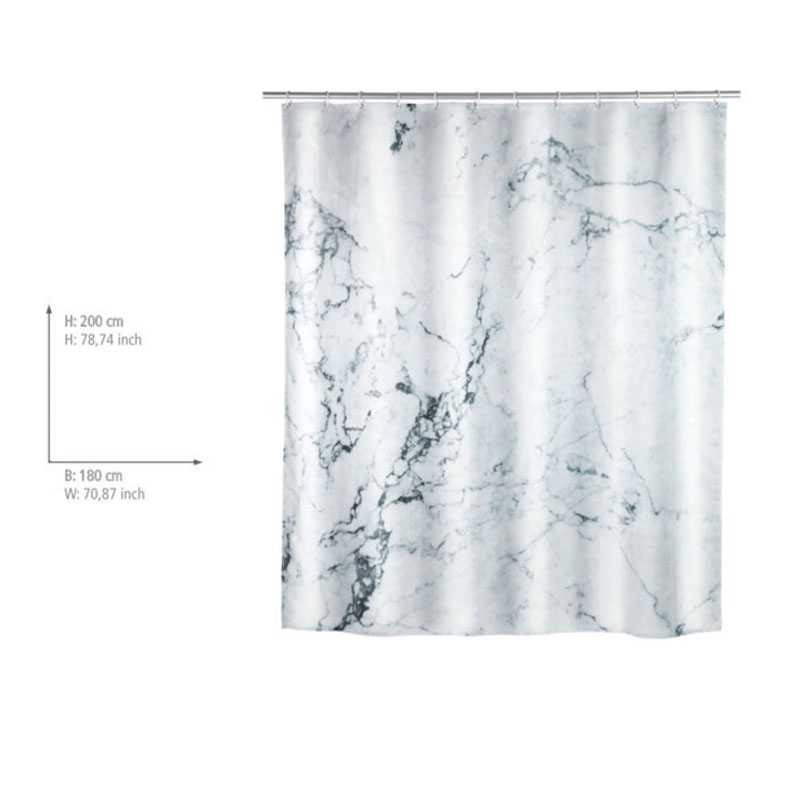 Rideau de douche 180x200 Onyx Polyester - WENKO