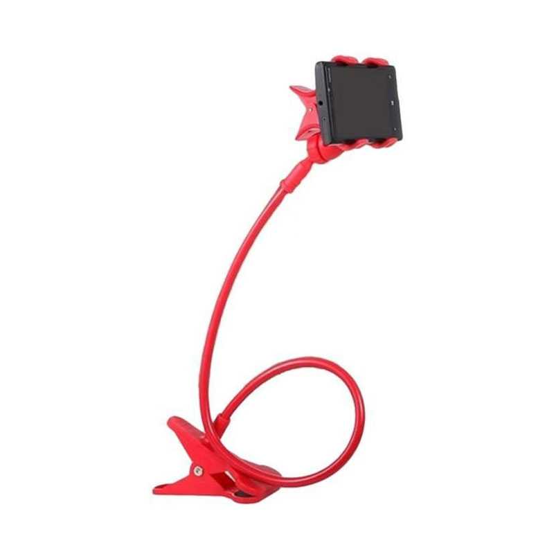 Support Universel Flexible Pour Smartphone Rotation À 360° Rouge