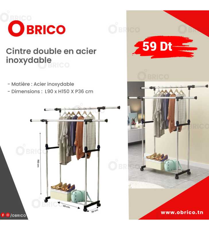 Cintre Double En Acier Inoxydable