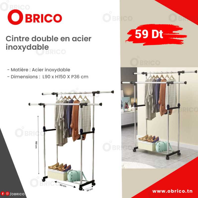 Cintre Double En Acier Inoxydable