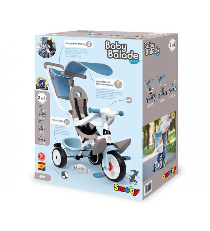 Tricycle Baby Balade Plus bleu