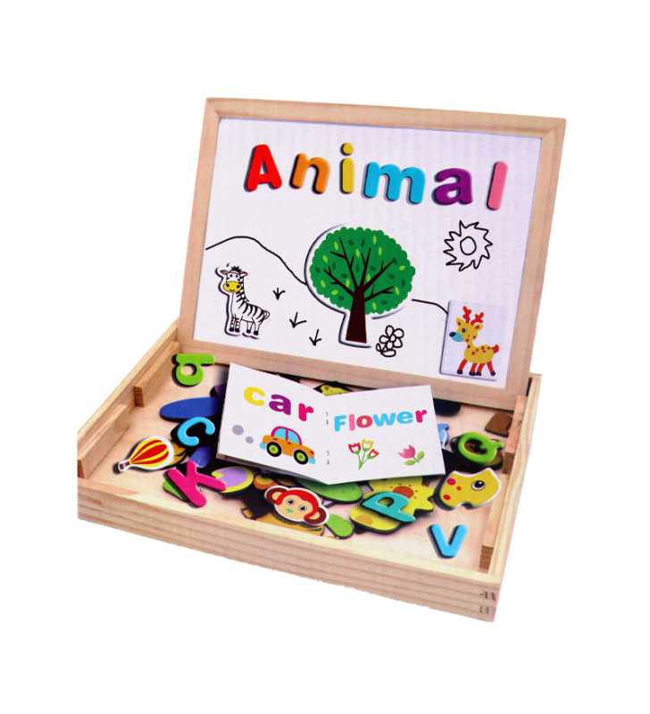 Cartoon letter puzzle board