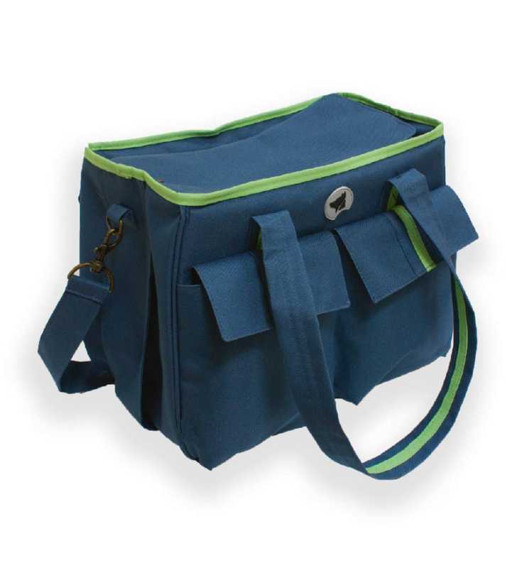 SAC ISABELLA BLEU/VERT 38x27,5x20 CROCI