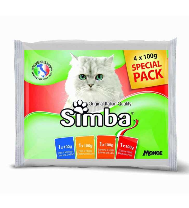 MULTIPACK 4 X POCHON SIMBA 100 GR