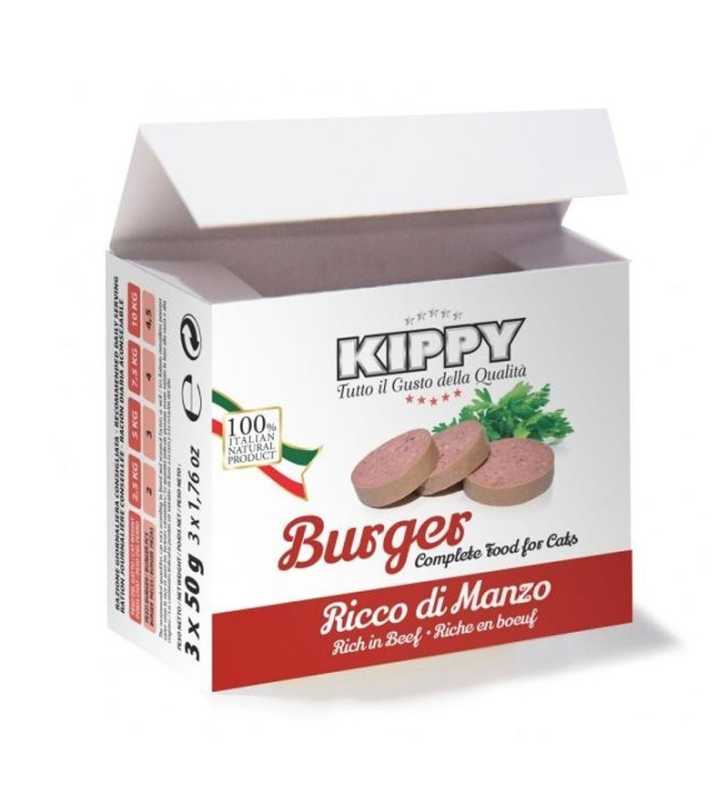 Pâté KIPPY BURGER CAT PATE BOEUF  3 X 50GR