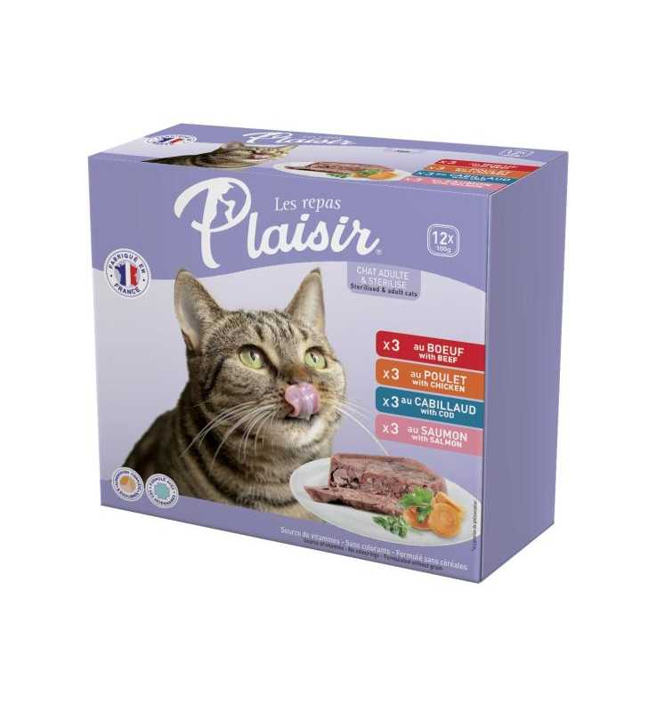 PACK PATE CHAT 12X100GR 3X4 SAVEURS