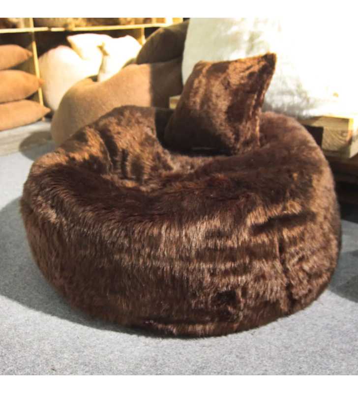 POUF TOUAREG FOURRURE COURT 100*70 cm