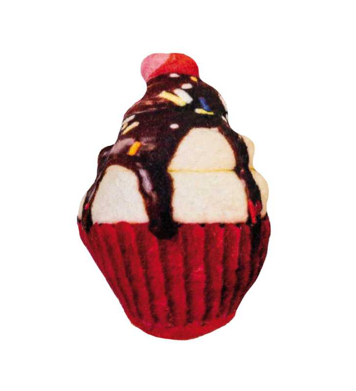 CAT TOY BAKERY CUPCAKE BROWN CATNIP7cm