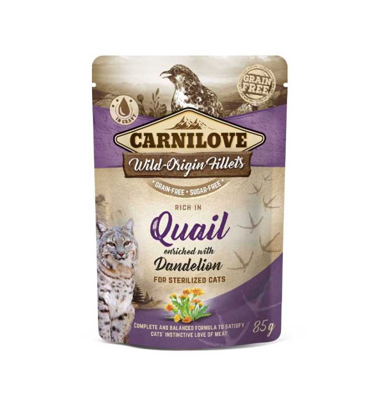 POCHON CARNILOVE CHAT QUAIL 85GR