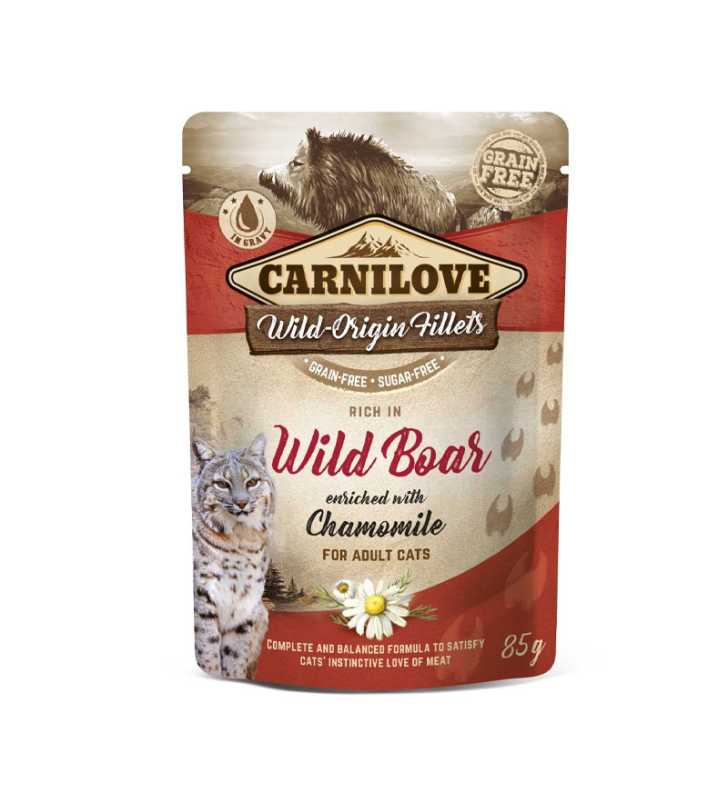 POCHON CARNILOVE CHAT WILD BOAR  85GR