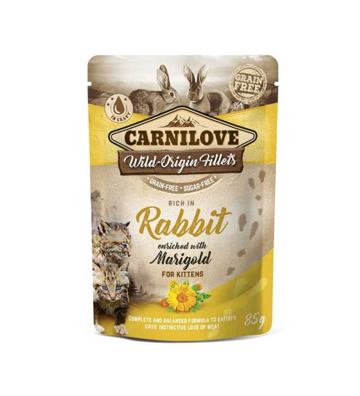 POCHON CARNILOVE KITTEN RABBIT 85GR