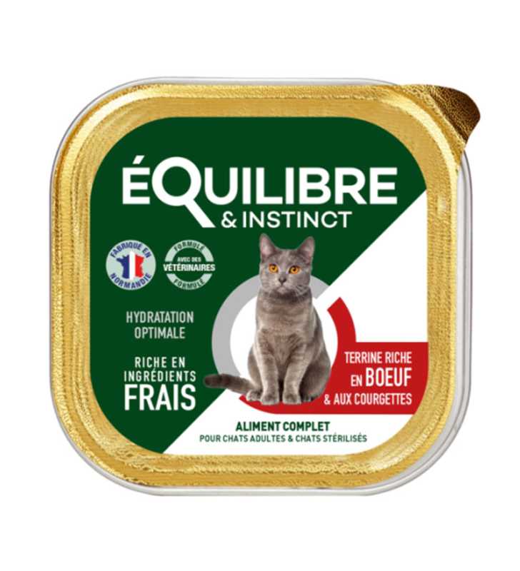 E&I BARQ BOEUF-COURGETTES CHAT STERIL BQ 85GR