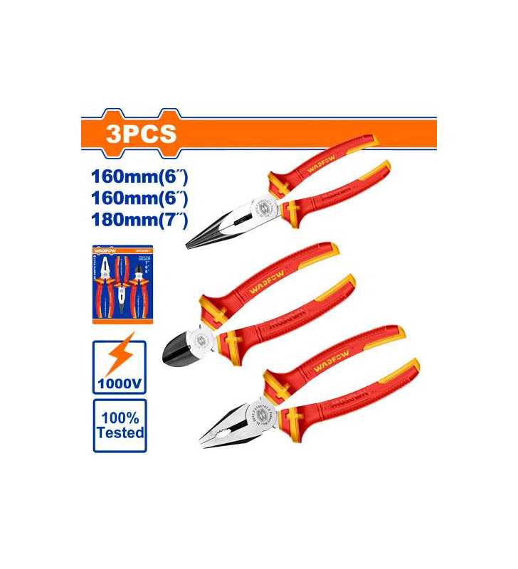 Jeu de 3 pinces isolées WPS0633 WADFOW