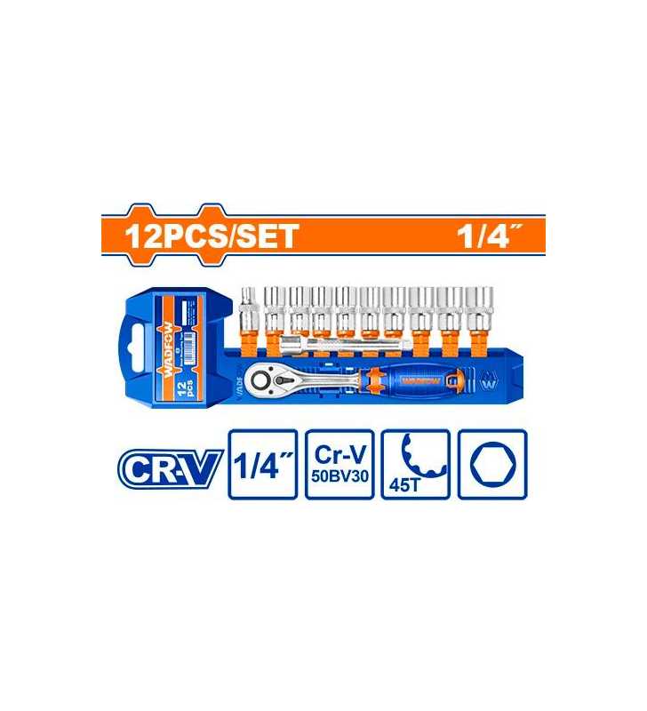 Jeu de douilles 1/4" 12 Pcs WST4212 WADFOW