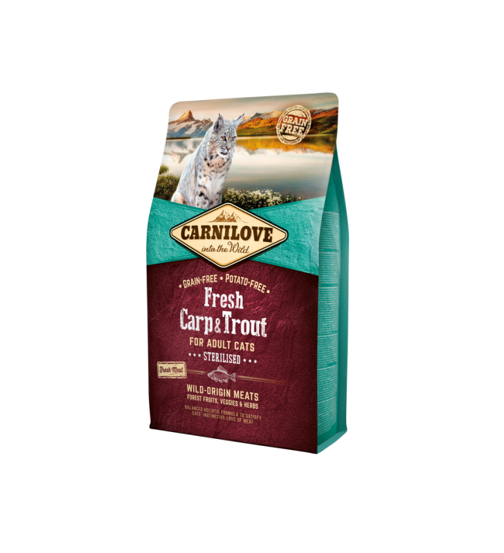 CARNILOVE CHAT CARP TROUT STERILSE 2 KG