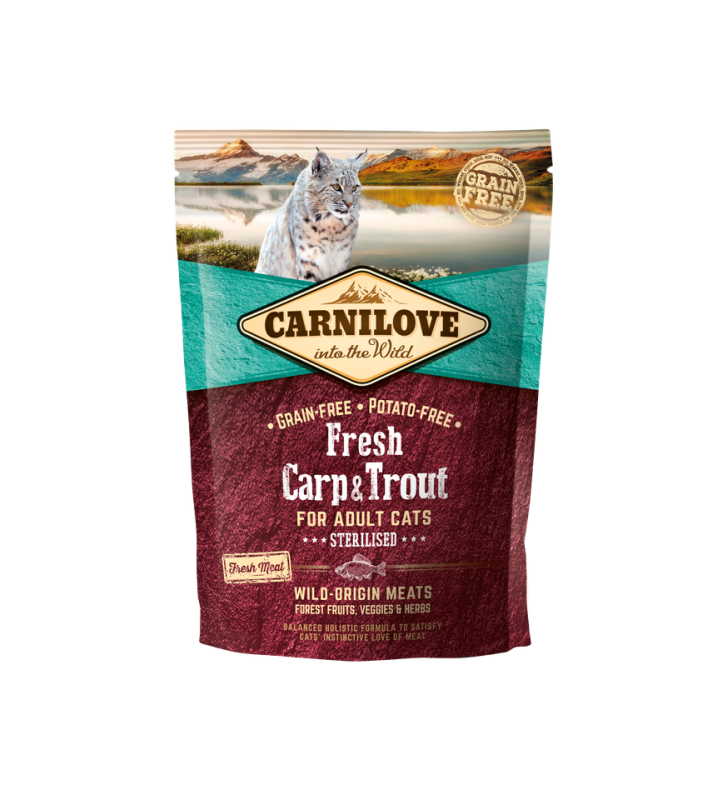 CARNILOVE CHAT CARP TROUT STERILSE 400G