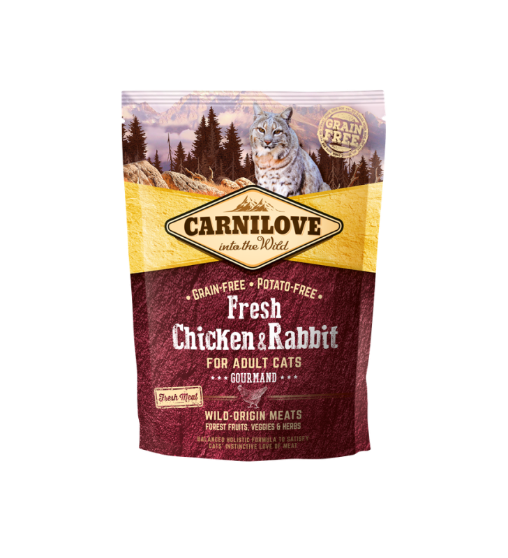 CARNILOVE CHAT FRESH POULET/LAPIN 400G