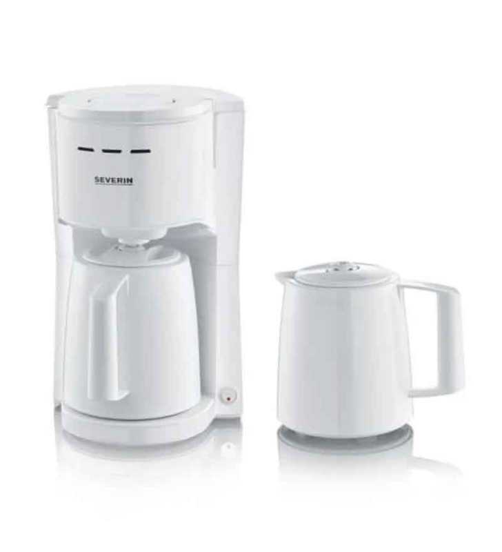 Cafetière filtre isotherme 2 pots Blanc SEVERIN