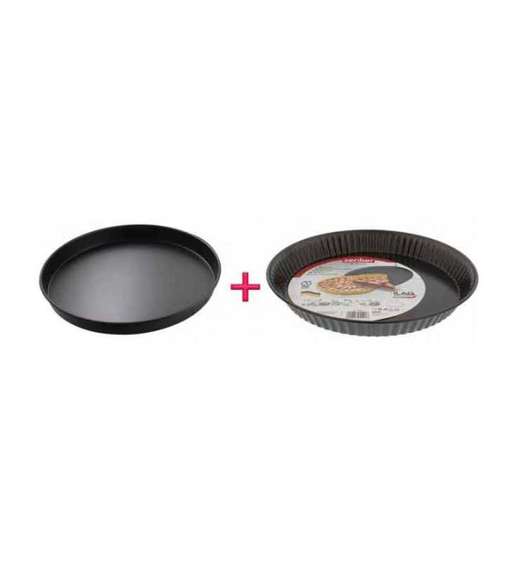 Set de 2p : moules à tarte 30 + moule à quische 30 Zenker