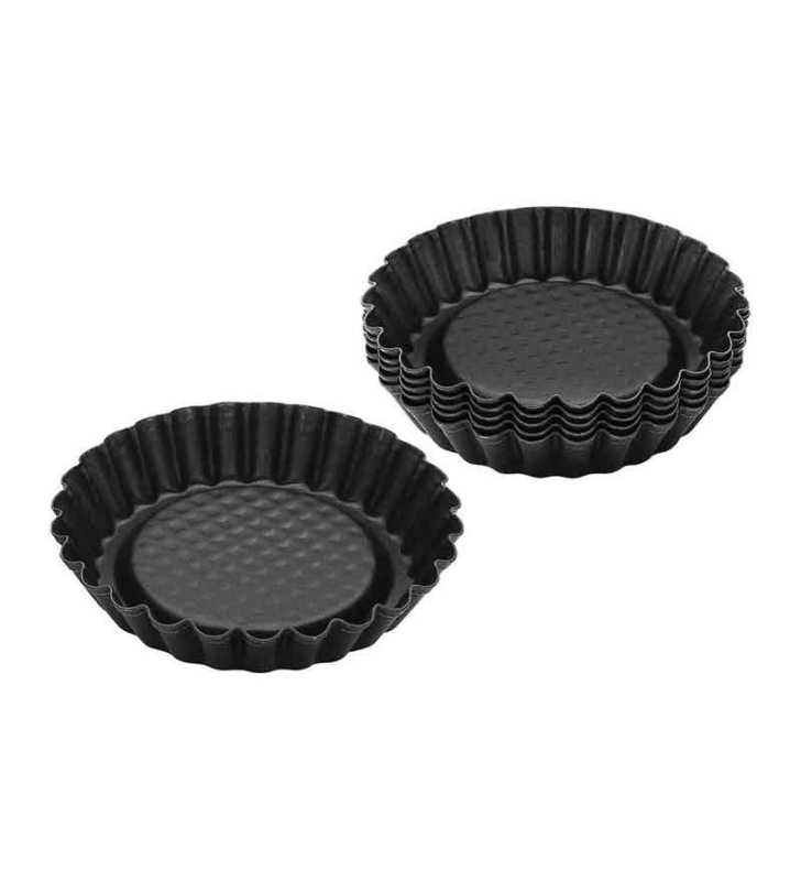 Lot de 6 moules à tartelettes 10 cm Zenker Noir