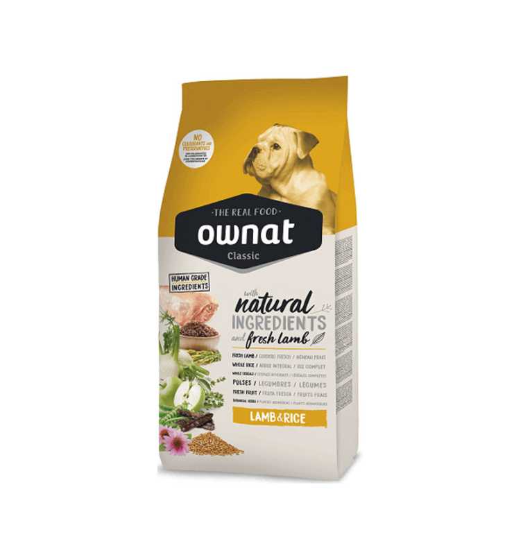 OWNAT CHIEN LAMB & RICE 4 KG