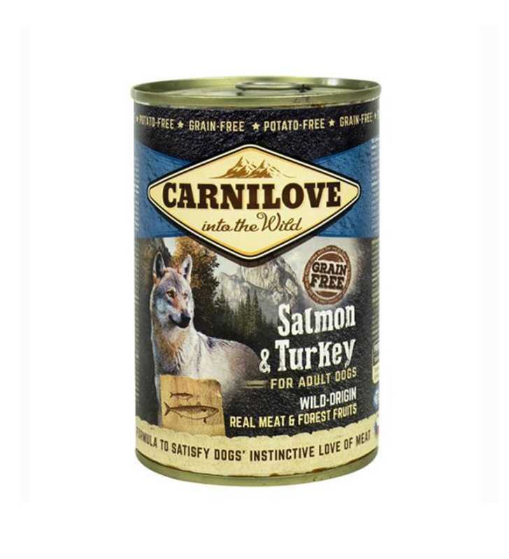 BOITE CARNILOVE SAUMON & DINDE 400G