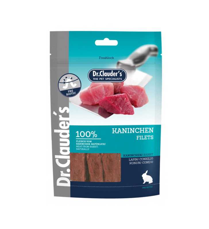 DR CLAUDER'S SNACK RABIT FILET STRIP 80 GR