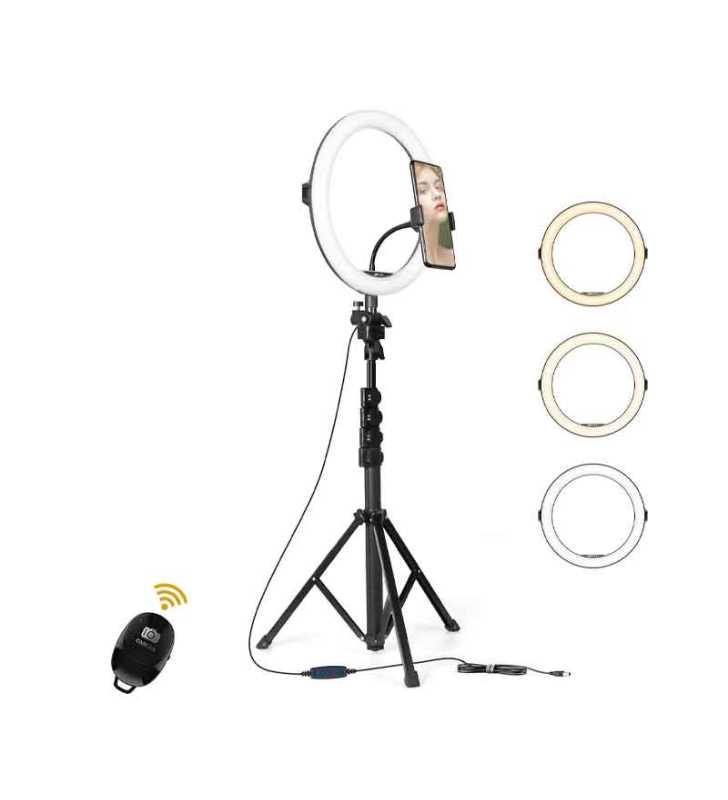 Ring Light 26 cm + Trépied 2 m + Commande Bluetooth