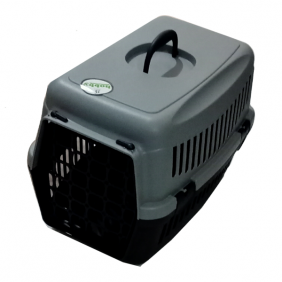 Cage de Transport Gris Pour Chat Et Chien HOBBY