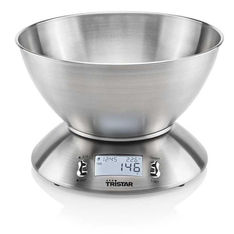 Balance De Cuisine 5 Kg Acier Inoxydable TRISTAR