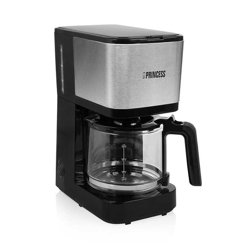 Cafetière Compacte Inox Bol En Verre 1,25L PRINCESS