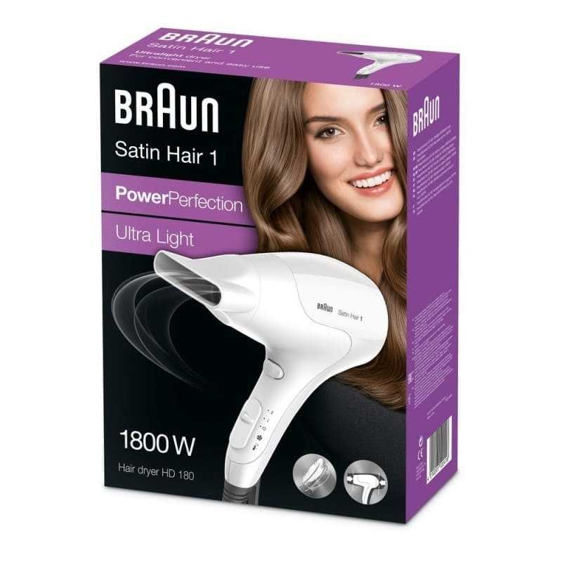 Sèche-cheveux PowerPerfection HD180 avec embout coiffant BRAUN