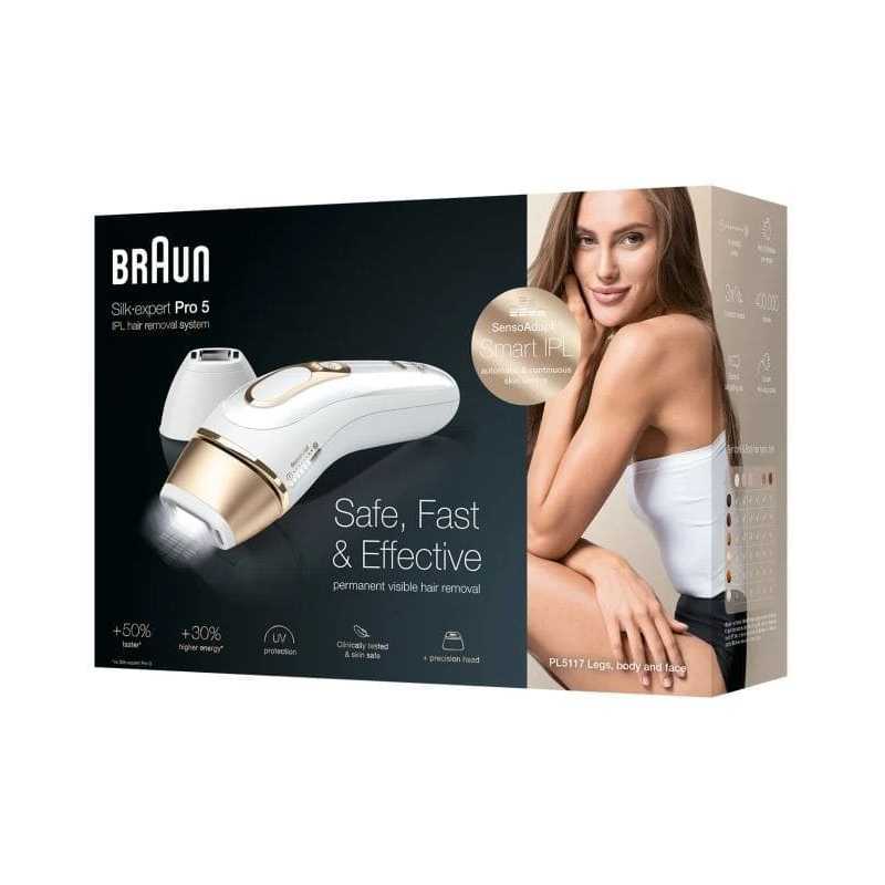 Expertateur Silk-Expert Pro 5 Avec 3 Accessoires ,Tête De Précision, Rasoir Venus Et Sacoche Premium BRAUN