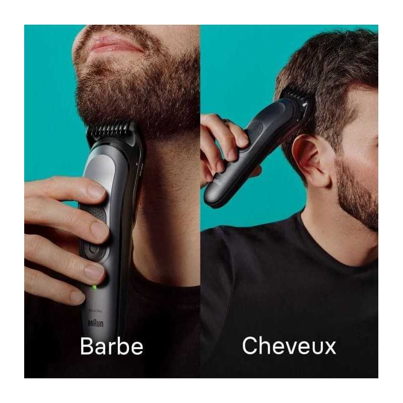 Tondeuse BRAUN tout-En-Un Series 7 10-En-1 Pour Barbe, Corps, Cheveux, Oreilles Et Nez.