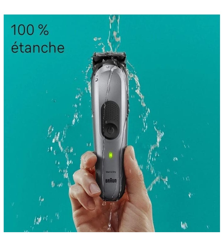 Tondeuse BRAUN tout-En-Un Series 7 10-En-1 Pour Barbe, Corps, Cheveux, Oreilles Et Nez.