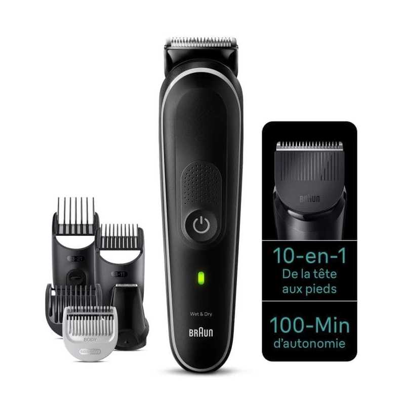 Tondeuse BRAUN Tout-En-Un Series 5 10-En-1 Pour Barbe, Corps, Cheveux, Oreilles Et Nez