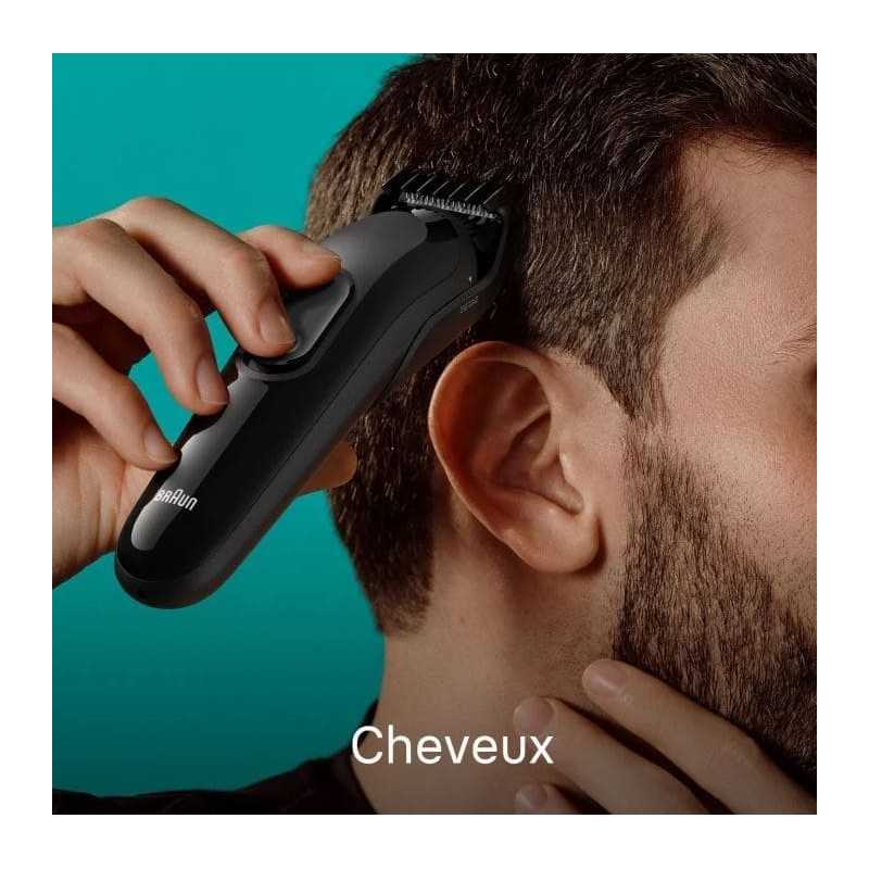 Tondeuse Tout-En-Un Series 3 6-En-1 Pour Barbe, Cheveux, Noir BRAUN